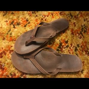 Narrow Strap Rainbow Flip Flops